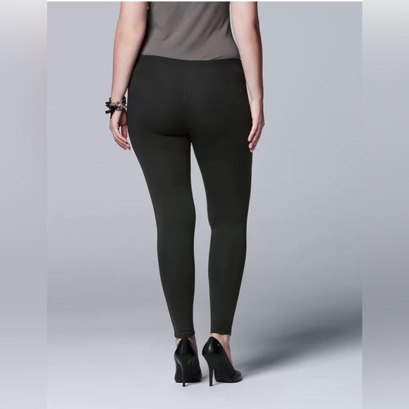 NWT Simple Vera Vera Wang Black Ponte Legging size XL - Picture 2 of 10